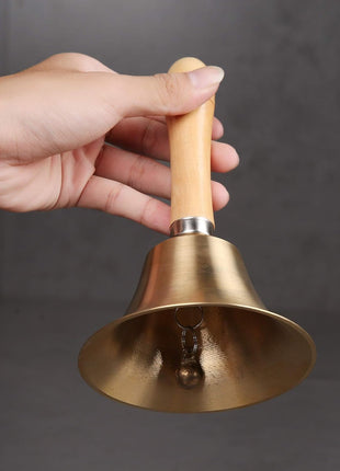 Super Loud Solid Brass Hand Call Bell