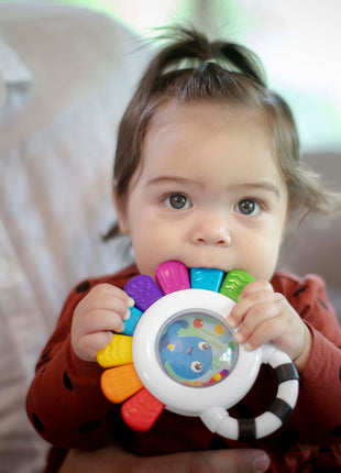 Baby Einstein Outstanding Opus The Octopus Sensory Rattle & Teether Multi-Use Toy, BPA Free & Chillable, 3 Months & up, Multicolored