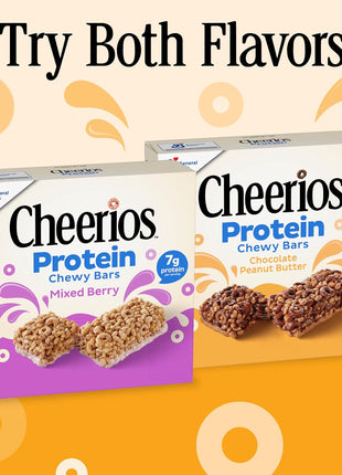 Cheerios Protein Chewy Bars, Snack Bars, Mixed Berry, 5 Ct, 6.35 oz