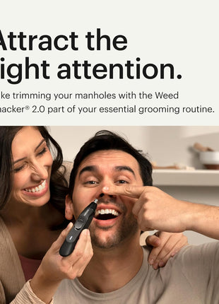 MANSCAPED® The Weed Whacker® 2.0 Electric Nose & Ear Hair Trimmer – 7,000 RPM Precision Tool with Rechargeable Battery, Wet/Dry, Easy to Clean, Improved Stainless Steel Replaceable Blade