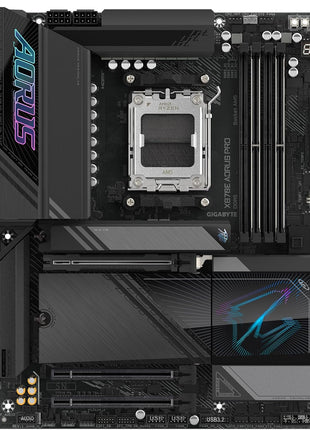 GIGABYTE X870E AORUS PRO AMD AM5 LGA 1718 Motherboard, ATX, DDR5, 4X M.2, PCIe 5.0, USB4, WIFI7, 2.5GbE LAN, EZ-Latch, 5-Year Warranty
