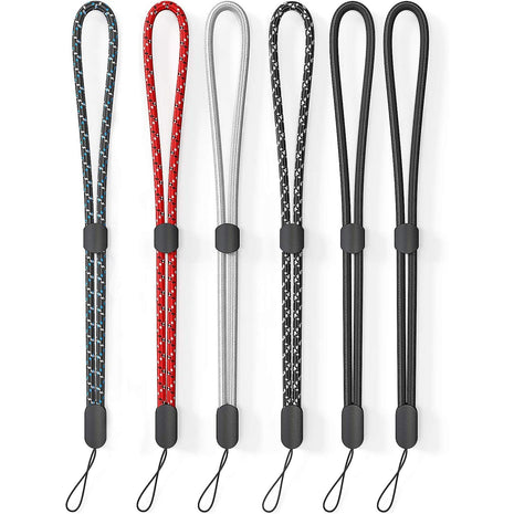 Avorast Hand Wrist Strap Lanyard, 6 Pack Adjustable Colorful Nylon Hand Wrist Straps for GoPro, Camera, Keys, Keychain, Phone, USB Flash Drive, Wallet, ID Name Tag Badge (Mixed Vibrant)