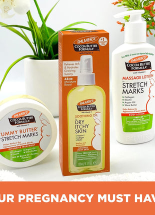 Palmer's Cocoa Butter Formula Soothing Oil with Vitamin E, Dry, Itchy Skin Relief, Anti-Itch Body Oil, 5.1 Ounces