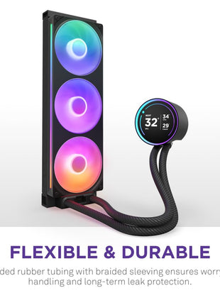 NZXT Kraken Elite 360 RGB 2024 - AIO CPU Liquid Cooler - 360mm Radiator - F360 RGB Core Fan - Customizable 2.72 inch IPS LCD - NZXT Turbine Pump - AMD® AM5, AM4 - Intel® LGA 1851/1700, 1200/115X - Black