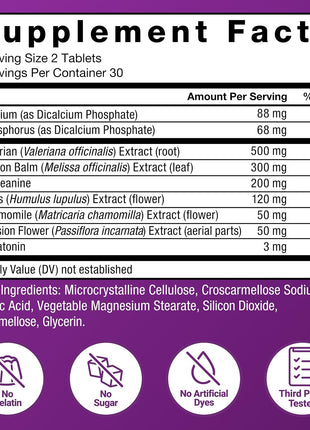 Force Factor Somnapure Drug-Free Sleep Aid for Adults | with Melatonin & Valerian, Non-Habit-Forming Sleeping Pills, Fall Asleep Faster, Wake Up Refreshed, 60 Tablets