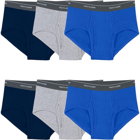 Fruit Of The Loom Mens Tag-free Cotton Briefs Underwear, 6 Pack - Assorted Colors, Large US