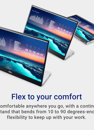 Dell 14 Portable Monitor - P1424H - 14-inch Full HD (1080p) 1920 x 1080, IPS Panel, USB-C connectivity, Comfortview, 3-Year Advanced Exchange Service - Silver