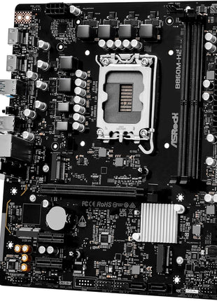 ASRock B860M H2 DDR5 up to 8333+ (OC) MHz 128GB M.2 B860 LGA1851 Micro ATX Motherboard Intel Core Ultra (Series 2) BIOS Flashback SATA3 6.0 Gb/s