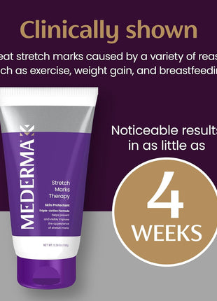 Mederma Stretch Marks Therapy, Helps Prevent and Treat Stretch Marks, Safe to Use When Pregnant, Pregnancy Skin Care, 5.29 oz (150g)