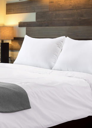 Utopia Bedding Gusset Bed Pillow, Hotel Pillows Queen Size Set of 2, White | Cotton Blended Down alternative pillows for sleeping, soft fluffy cooling comfort for Back, side & stomach sleepers, 2 pack