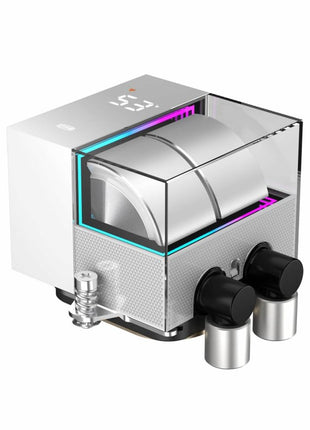 CPS All-in-One Water Cooling Cooler  inchDS360 WH inch 360mm Radiator with Digital Display Dual Chamber Structure