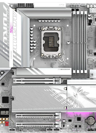 GIGABYTE Z890 AORUS Elite WIFI7 ICE Intel Core Ultra (Series 2) LGA 1851 Motherboard, ATX, DDR5, 3X M.2, PCIe 5.0, Thunderbolt 4, WIFI7, 2.5GbE LAN, EZ-Latch