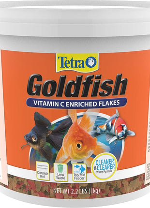Tetra Goldfish Flakes, Nutritionally Balanced Diet For Aquarium Fish, Vitamin C Enriched Flakes, 7.06 oz
