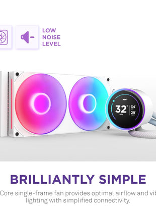 NZXT Kraken Elite 280 RGB 2024 - AIO CPU Liquid Cooler - 280mm Radiator - F280 RGB Core Fan - Customizable 2.72 inch IPS LCD - NZXT Turbine Pump - AMD® AM5, AM4 - Intel® LGA 1851/1700, 1200/115X - White