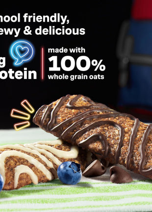 KIND Kids School Friendly Blueberry Muffin and Chocolate Chip Oat Bars Variety Pack, Tree Nut and Peanut Free, Gluten Free, Made With Whole Grain Oats, 5g Protein, 10 Count