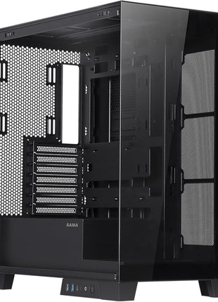 Sama Neview 2351 Black Dual USB3.0 and Type C Tempered Glass ATX Mid Tower
