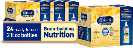 Enfamil NeuroPro Baby Formula, Brain Building Duo DHA & MFGM, Exclusive Immune Supporting HuMO6 Blend, Powder Infant Formula, Baby Milk, 2 Fl Oz, 24-Pack