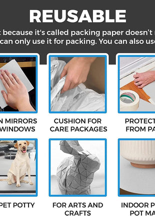 100 Sheets Packing Paper for Moving, Newsprint Paper for Packing Wrapping, Wrapping Paper for Packaging Glasses Dishes - Must Have Packing Supplies for Moving Box Filler(12 * 24in)