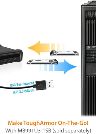 ICY DOCK Full Metal 8 x 2.5 SAS/SATA HDD/SSD Moblie Rack Enclosure for 5.25" Bay | ToughArmor MB998SP-B
