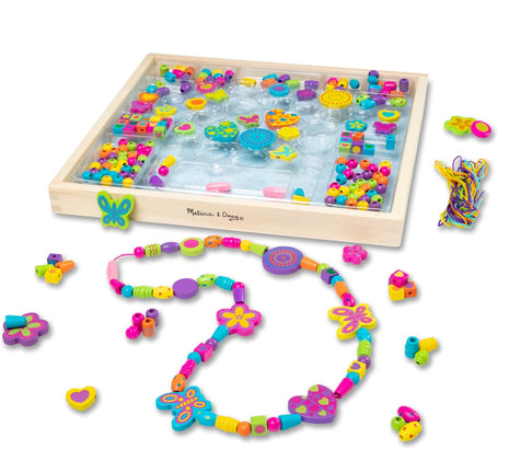Melissa & Doug Created by Me! Bead Bouquet Deluxe Wooden Bead Set with 220+ Beads for Jewelry-Making Kits for Kids 4+ - FSC Certified