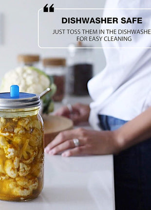 Masontops Pickle Pipes   Airlock Fermentation Lids   Fermentation Kit For Wide Mouth Mason Jar Sauerkraut & Pickle Kit   Fermentation Jar Not Included