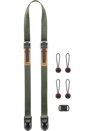 Peak Design Leash Camera Strap - Configurable as a Sling, Neck, Shoulder Strap or Safety Tether, Adjustable, Compact