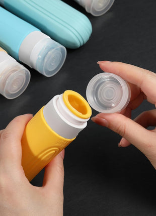CHEODIN Travel Bottles for Toiletries, 5 Pack TSA Approved Travel Size Containers, 3oz Leak Proof Refillable Travel Accessories for Shampoo Conditioner, BPA Free Travel Bottles with Toiletry Bag