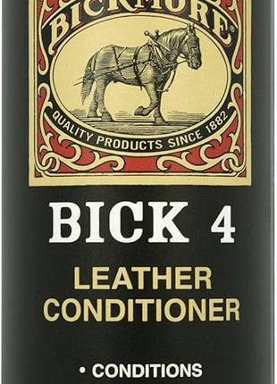 Bickmore Bick 4 Leather Conditioner 8 oz - Cleaner & Conditioner - Restore Polish & Protect All Smooth Finished Leathers