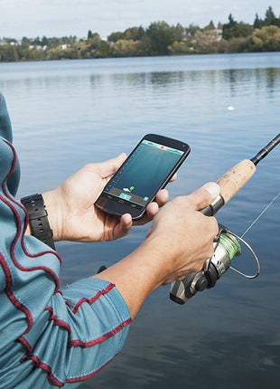 Reelsonar iBobber portable wireless bluetooth fish finder depth finder with depth range of 135 feet 10+ hrs battery life with IOS & Android App Wireless and Watch App