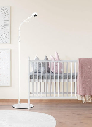 Floor Stand for Nanit, Heavy-Duty Nanit Pro Baby Monitor Stand Adjustable Gooseneck Holder Compatibility for Nanit Pro/Plus/Original Cameras, No Tools or Wall Damage (Camera Not Included)