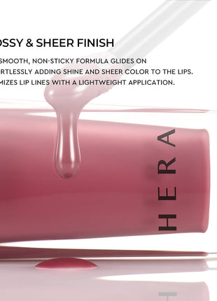 HERA Sensual Nude Lip Gloss Mini Duo #462 SPEECHLESS + #380 CHERISH | Volumizing Sheer & Glossy Finish, Non-sticky, Moisturizing and Hydrating, Signature Shades, Mini Size Duo for Gift, 0.07 oz.× 2EA