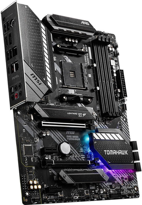 MSI MAG B550 Tomahawk Gaming Motherboard (AMD Ryzen 5000 Series, AM4, DDR4, PCIe 4.0, SATA 6Gb/s, M.2, USB 3.2 Gen 2, HDMI/DP, 2.5Gbps LAN, ATX)