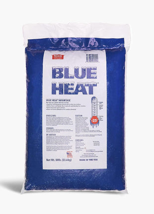 Snow Joe Crystal Blue Snow & Ice Melter, Heat-Generating Crystals, 50 Lb Bag - Fast-Acting Commercial Deicer and Remover for Concrete, Driveway, Sidewalk, and Outdoor Spaces