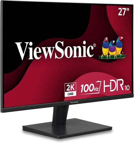 ViewSonic VS2725-2K 27 Inch 1440p Computer Monitor, QHD 100Hz Display | HDMI, DisplayPort, Variable Refresh Rate, Eye Care, Frameless, Home Office, Laptop, PC, Mac, Anti Glare, 1ms, 1.07B Colors