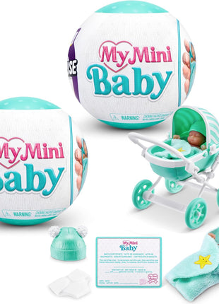 5 Surprise My Mini Baby Series 1 (2 Pack) by ZURU, Collectible Mystery Capsule, Toy for Girls, Realistic Miniature Baby, Playset and Accessories