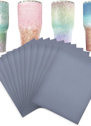 YAROMO 12 Pieces Epoxy Sanding Papers, Waterproof Superfine Silicon Carbide Polishing Papers For Making Glitter Tumbler Cups, Crafts Tumbler Compatible With Plastic, Glass, Metal, Porcelain, Wood
