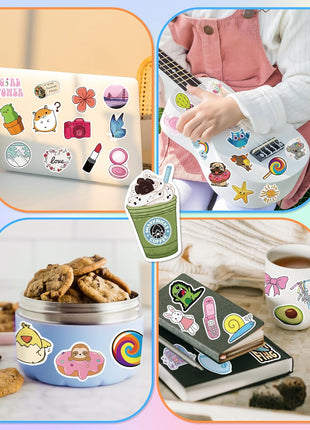 300 Pcs/Pack Water Bottle Stickers for Kids, Cute Vinyl Waterproof Stickers | Party Favors for Girls Teens, Back to School Supplies Gifts, Classroom Prizes, Goodie Bag Stuffers, Teacher Classroom Supplie