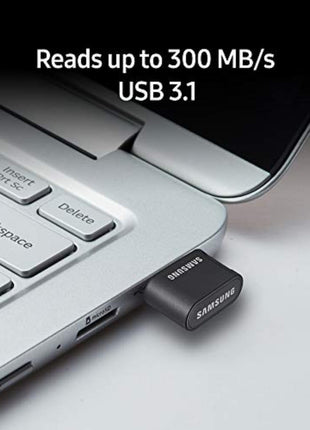 SAMSUNG MUF-256AB/AM FIT Plus 256GB - 300MB/s USB 3.1 Flash Drive, Gunmetal Gray