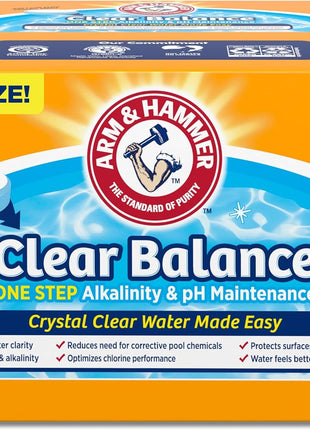 ARM & Hammer Clear Balance Swimming Pool Alkalinity pH Maintenance Tablets, White, 1 Pack, 24 Count