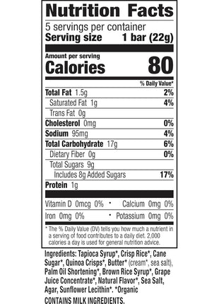 Annie's Organic Original Crispy Snack Bars, Gluten-Free, 3.9 oz, 5 ct | Gluten-Free, Gelatin-Free, Certified Organic, No Artificial Flavors or High-Fructose Corn Syrup