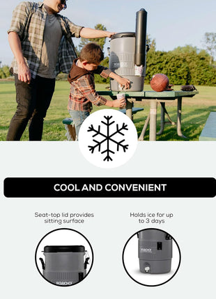 Igloo Sports Cooler | Insulated Beverage Dispenser with Spout |Portable Handwashing Station