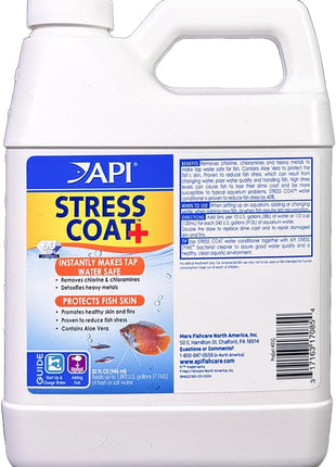 API STRESS COAT Aquarium Water Conditioner 16-Ounce Bottle