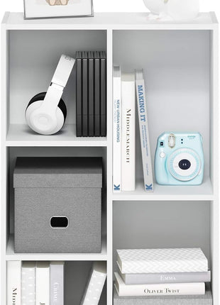 Furinno Luder Bookcase / Book / Storage , 5 Cube, White