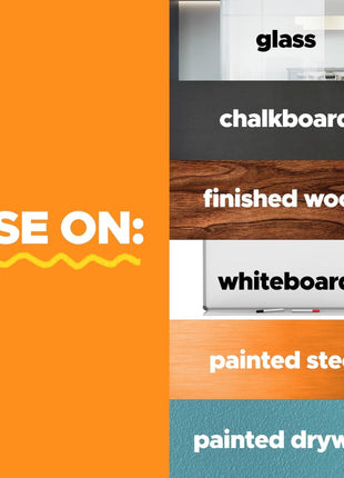 Post-it Dry Erase Whiteboard Film Surface for Walls, Doors, Tables, Chalkboards and More, Removable Sticky White Board , Stain-Proof, Easy Installation, 6 x 4 ft Roll