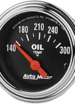 Auto Meter 2543 Traditional Chrome Electric Oil Temperature Gauge