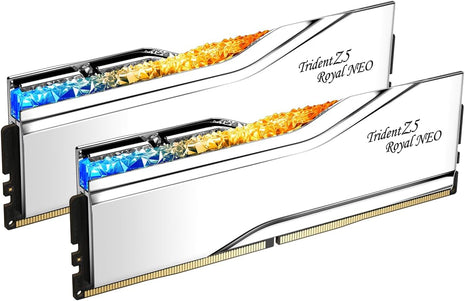 G.SKILL Trident Z5 Royal Neo Series DDR5 RAM (AMD EXPO) 32GB (2x16GB) 8000MT/s CL38-48-48-128 1.45V Desktop Computer Memory U-DIMM - Silver (F5-8000J3848H16GX2-TR5NS)