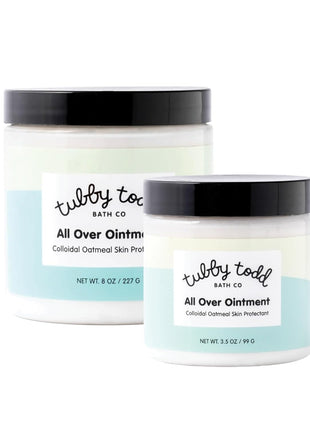 Tubby Todd All Over Ointment, Baby Eczema Cream for Sensitive Skin | Multi-Purpose Baby Skin Relief Cream for Dry Skin, Steroid & Gluten Free, 3.5 oz and 8 oz, 2 Pack, Fragrance Free