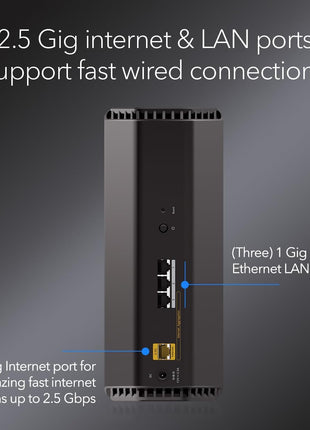 NETGEAR Nighthawk Dual-Band WiFi 7 Router (RS140) - Router Only, BE5000 Wireless Speed (up to 5.0 Gbps) - Covers up to 2,250 sq. ft., 80 Devices - 2.5 Gig Internet Port – Free Expert Help