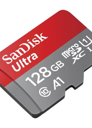 SanDisk 128GB Ultra microSDXC UHS-I Memory Card - Up to 140 MB/s, C10, U1, Full HD, A1, Micro SD Card - SDSQUAB-128G-GN6MN