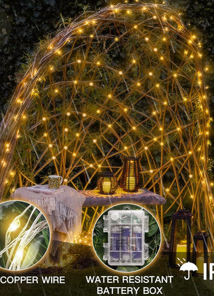 suddus Fairy Lights Battery Operated 33ft 100 LED String Lights Remote | Battery Operated, Copper Wire, Twinkle Lights, Indoor,Outdoor, Wedding,Christmas